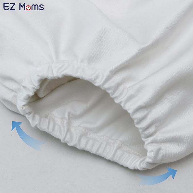 EZ Moms 4 Packs Soft Diaper Covers for Toddler Girls Reusable Portable Rubber Pants for Toddlers Plastic Underwear Covers for Potty Training with Baby Washable Wipes Boys and Girls 4T Plastic Pants