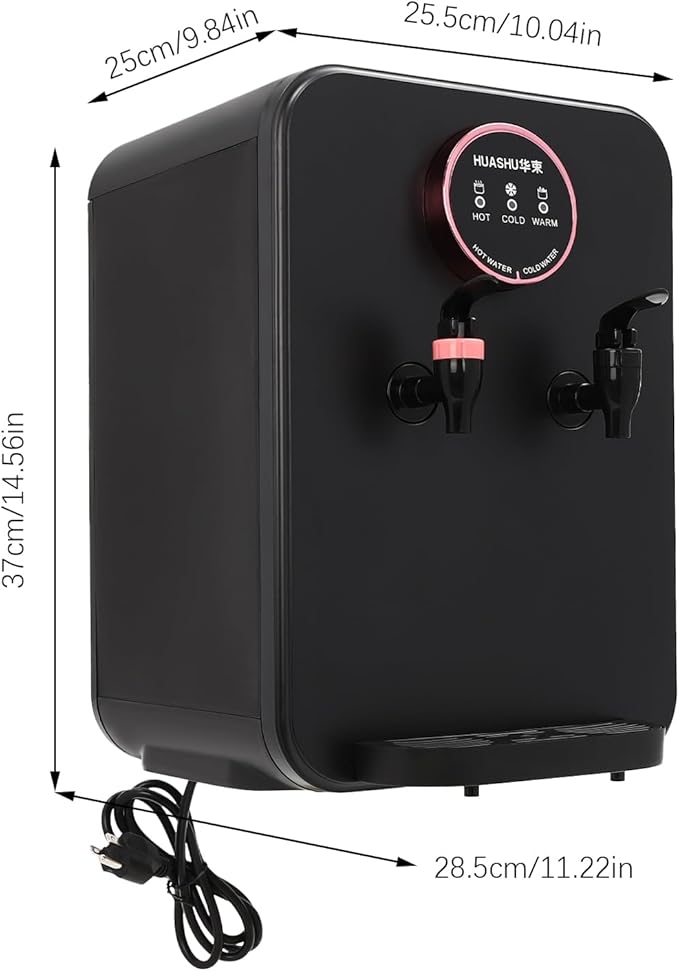 Top Loading Desktop Water Cooler Dispenser, 500W 110V Countertop Hot & Cold Water Coolers Drinking Fountain Portable Water Warmer for Home Bedroom Studio Office Grocery Store