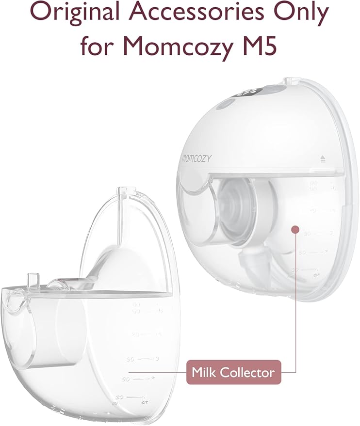 Momcozy M5 Milk Collector, Original M5 Breast Pump Replacement Accessories, 1 Pack