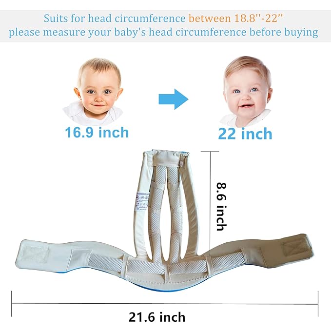 Adjustable Baby Head Protector, Baby Helmets for Crawling Walking Lightweight Safety Baby Helmet Jumping Running Breathable Hat Infant Essentials Toddler Helmets 6-24 Months (Orange)