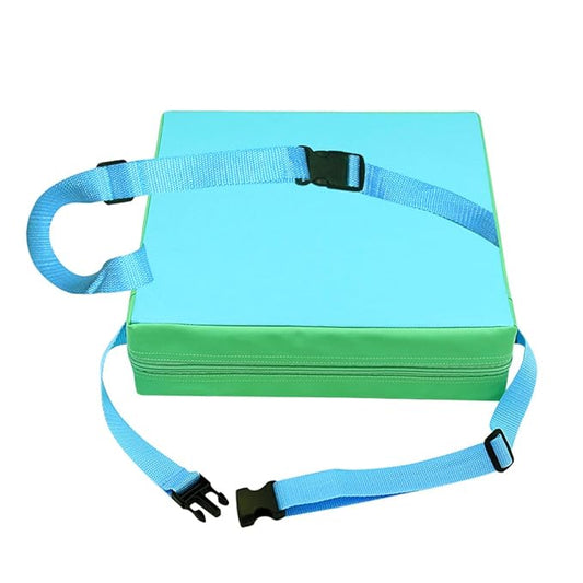 Dining Chair Heightening Cushion Portable Dismountable Adjustable Highchair Booster for Baby Toddler Kids Infant Washable Thick Chair Seat Pad Mat (Blue+Green)