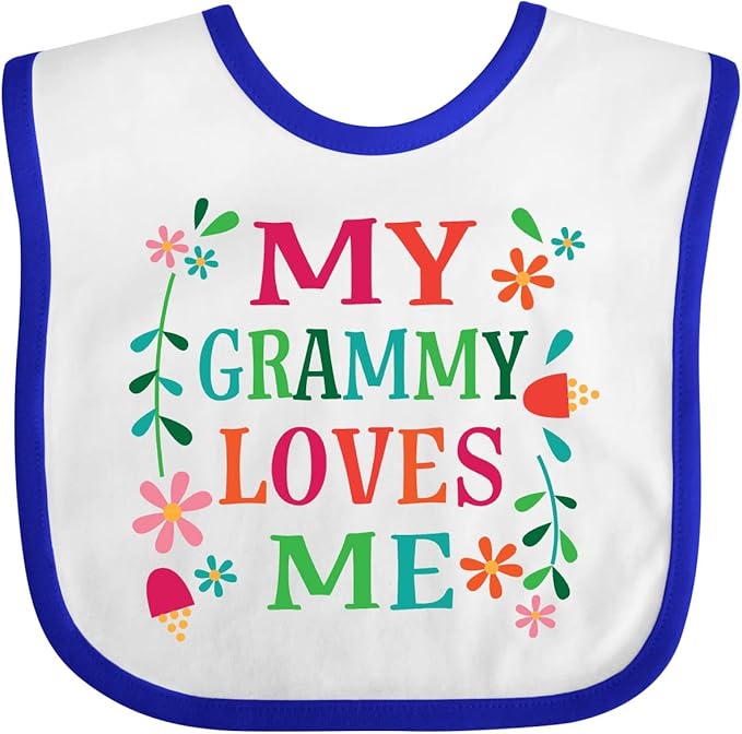 inktastic My Grammy Loves Me Girls Apparel Baby Bib