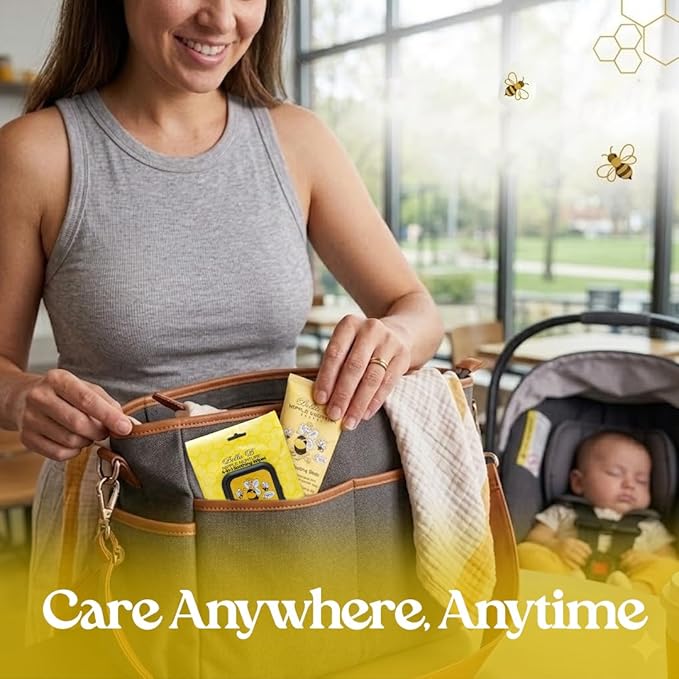 BELLA B Bundle Pregnancy Gift for Mom | 4-in-1 Soothing Wipes for Cleaning Pump Parts, Pacifiers & Baby Care | Nipple Nurture Butter to Help Prevent and Soothe Sore or Cracked Nipples | 3 Pack + 2oz