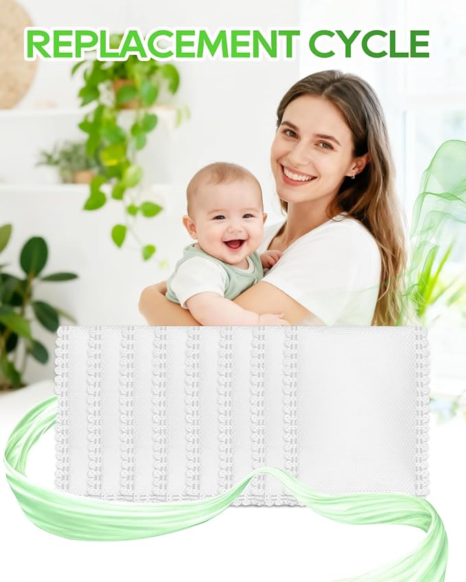 Diaper Pail Deodorizer Odor Absorber Compatible with Munchkin Arm & Hammer Puck Baking Soda Cartridge, Lavender Scented Diaper Pail Odor Eliminator, 8 Pack (For 3.5" Cartridge)