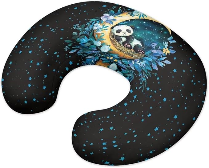 Moon Panda Nursing Pillow Covers Breastfeeding Pillow Slipcover for U-Shaped Nursing Pillow Hidden Zipper Design Nursing Pillow Case Soft and Skin-Friendly Xmas Decor