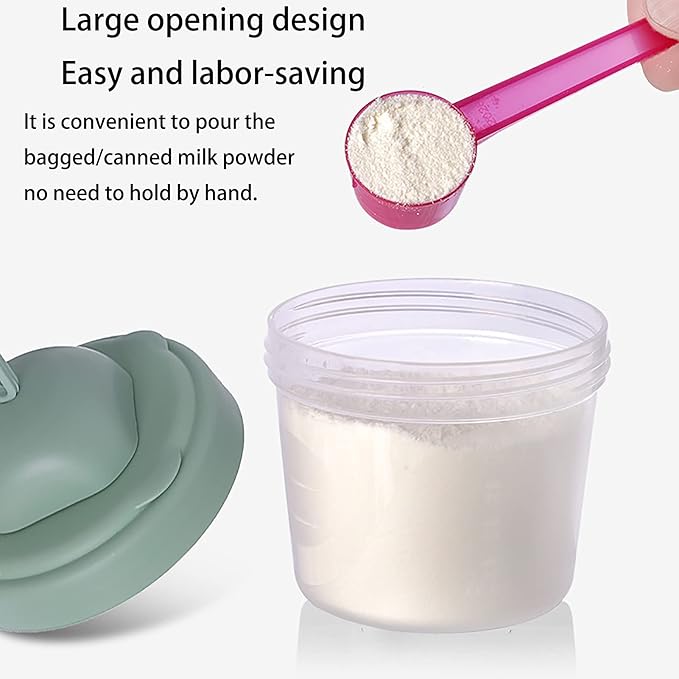 4 Layers Baby Milk Powder Formula Dispenser on The go, Baby Formula Containers for Travel, Formula Holder Mixer, Baby Feeding Snack Storage Container, Portable, Stackable, Non-Spill, BPA-Free