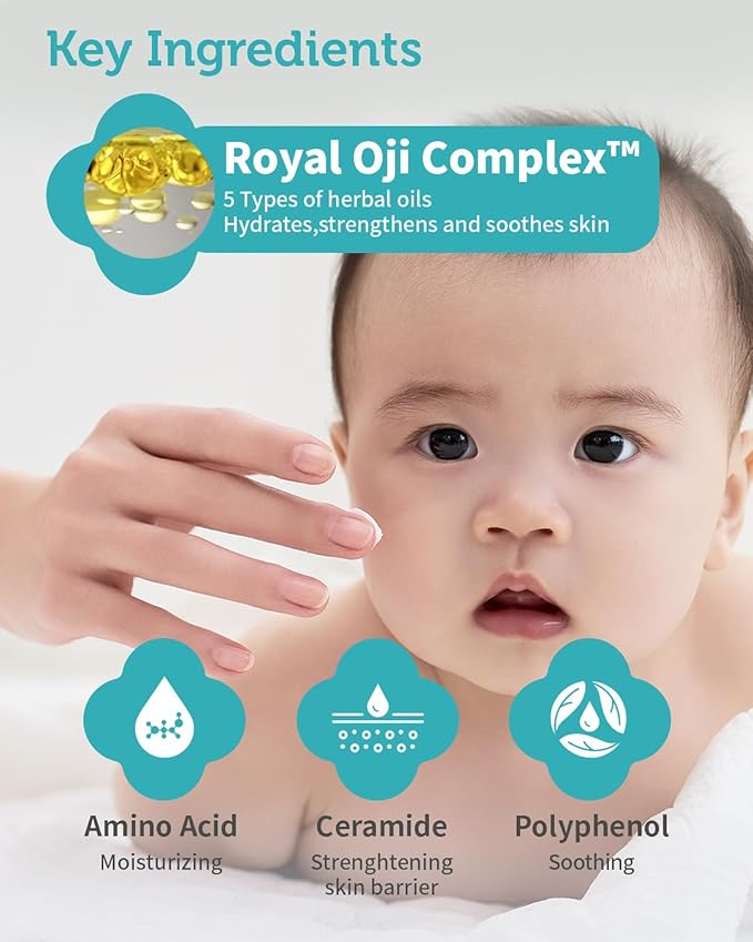 GOONGBE Baby Soothing Powder Lotion - Korean Baby Quick Buttocks Soothing Diaper Irritation Relief for Baby's Sensitive Skin - Dermatologically Tested - Non Flaky Powdery Lotion, 5.07 fl.oz.