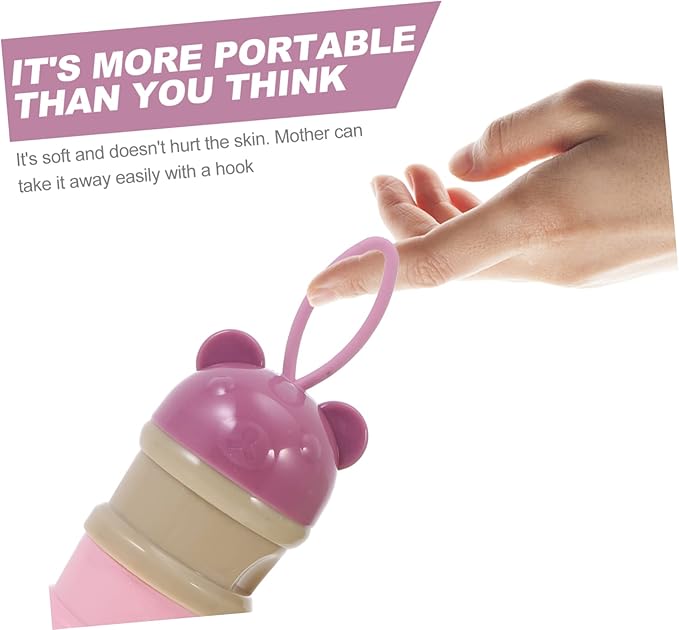 2Pcs Portable Dispenser with Compartments Milk Powder Holder Go Feeding Versatile Food Container for Snacks Food