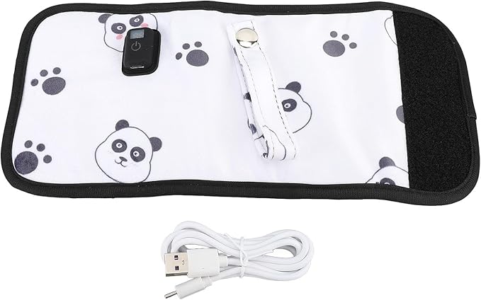 CDQL Portable Bottle Warmer Sleeve, Cute Panda Pattern Design, USB Milk Heat Keeper, Adjustable Milk Warmer with 21 Level Temperature Control, Bottle Warmer for Car, Travel