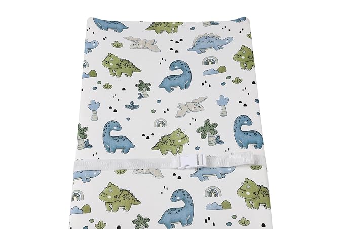Changing Pad Cover Set 3 Pack Jersey Knit Ultra Soft for Baby Boys Girls Light Blue/Light Green/Dinosaur