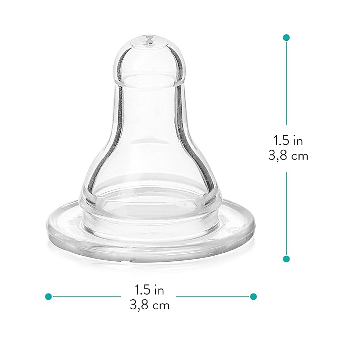 Evenflo 4 Pack Classic Silicone Nipple, Slow Flow