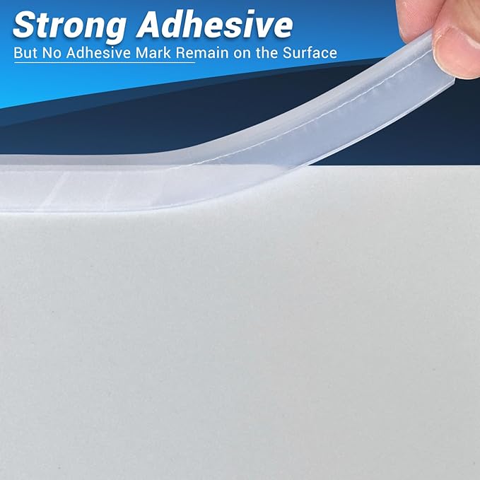 Protalwell Rubber L Edge Trim, Self-Adhesive, Clear, 10Ft
