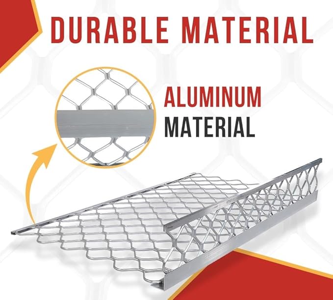 Mytee Products (4 Pack) 40"x24" (Drop) Aluminum Mesh Brick Guard Corner Protector - L Shape Mesh Edge Guard Corrosion Resistant
