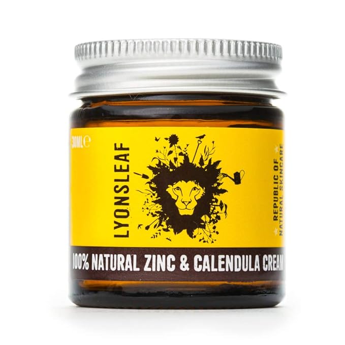 Zinc and Calendula Cream 100% Natural - for Spots, Blemishes, breakouts, rashes, Problem Skin and Nappy Rash … (30ml)