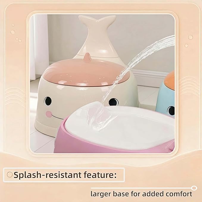 potty training toilet Potty Seat Baby Training Chair Boys Girls Toddler Whale Comfortable children 1-6 years old Baby toilet Animal seat with lid back potty trainer (Pink)