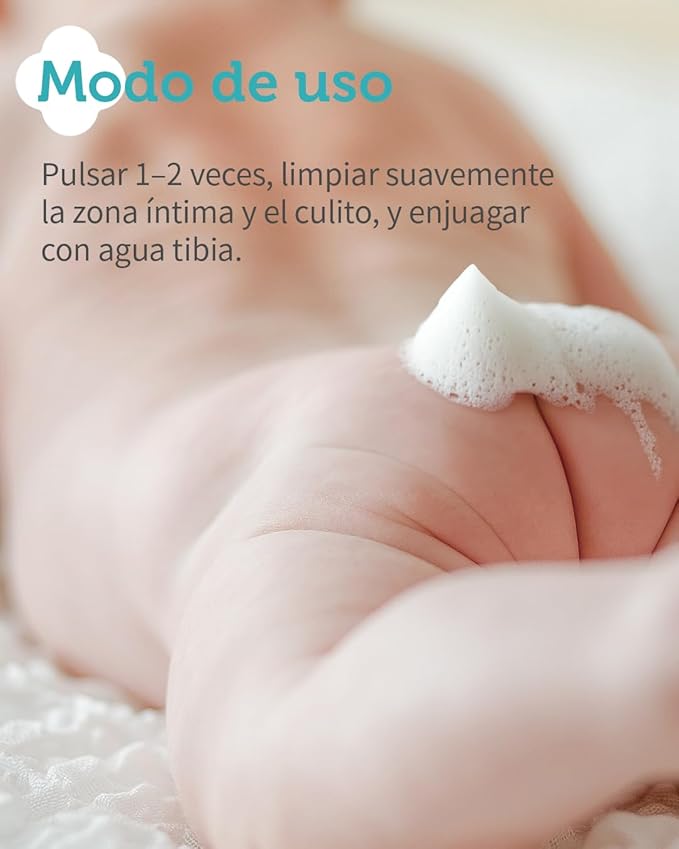 GOONGBE Baby Diapering Cleanser - Korean Baby Hip Buttocks Wash for Baby's Sensitive Skin - Dermatologically Tested - pH 5.5 Soft and Dense Bubble Foam, 10.1 fl.oz.