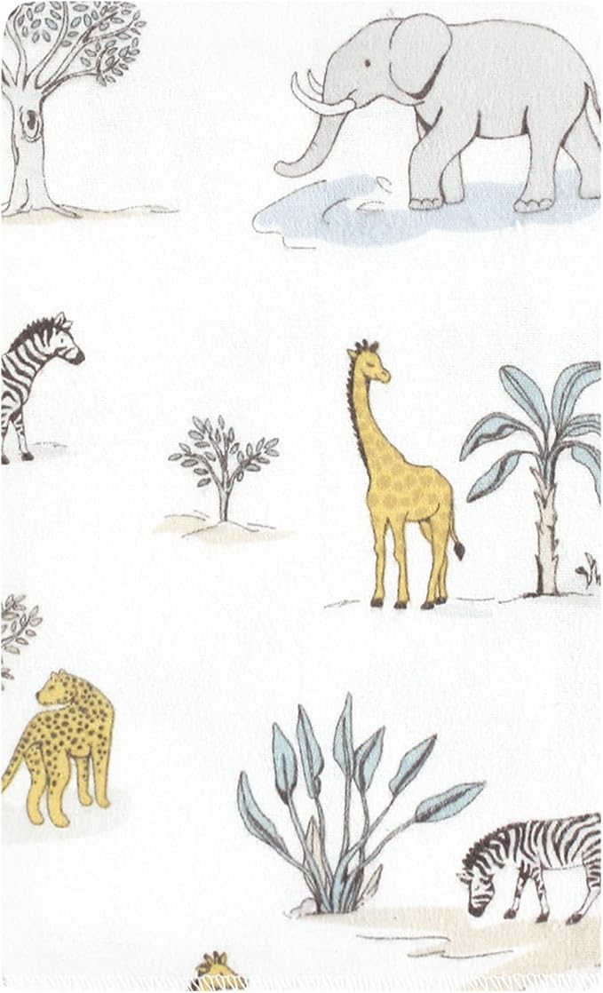 Luvable Friends Hudson Baby Flannel Burp Cloths 10pk, Safari Friends