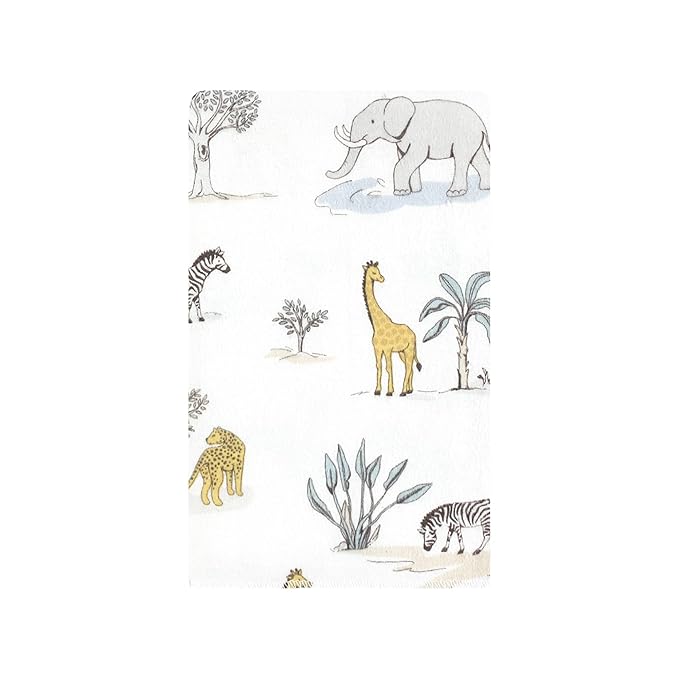 Hudson Baby Unisex Baby Cotton Flannel Burp Cloths 10-Pack, Boy Safari World, One Size