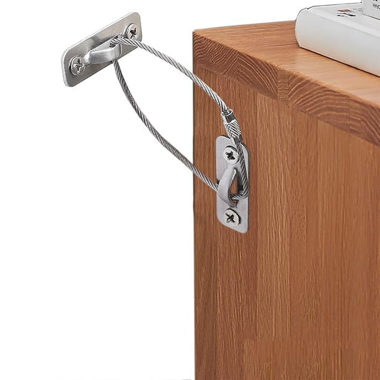 6 Pack Furniture Anchors Kit for Baby Proofing, Furniture Straps Use to Prevent Falling and Anti Tip, Dresser Or Cabinet to Wall Anchors, 14in