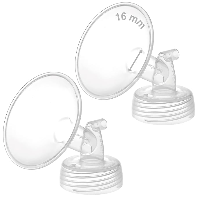 Maymom 16mm Wide Neck Pump Part for Spectra S1/S2 Pumps; Compatible with Motif Luna Pump; Incl Wide Mouth Flange; Not Original Spectra Flange