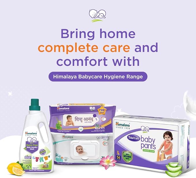 Himalaya Total Care Baby Pants Diapers, Medium 78 Count, Anti-Rash Shield, 7-12 kg, Rapid Absorption, Superior Comfort, Clinically tested