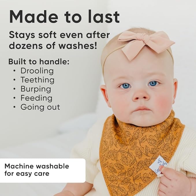 Copper Pearl Baby Bandana Bibs, 4 Pack