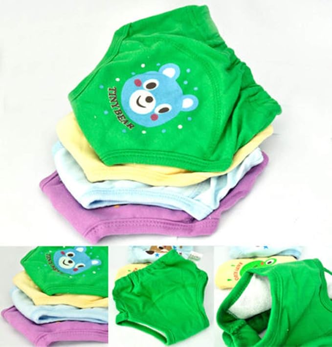 4 X Baby Toddler Girls Cute 4 Layers Waterproof Potty Training Pants Reusable 4Pcs Set