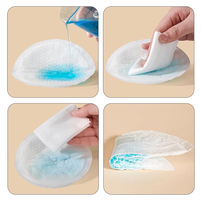 SUNVENO Disposable Nursing Pads, 60 Count, Ultra-Thin Breast Pads with Leak-Lock Protection, Breathable & Soft, 2 Adhesive Strips, Individually Wrapped for Day & Night