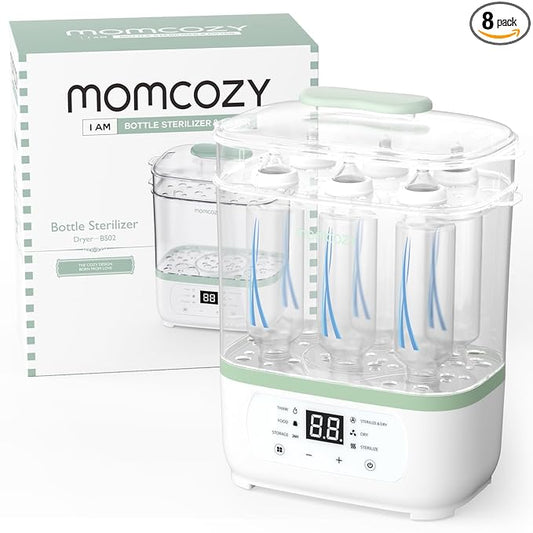 Momcozy Bottle Sterilizer and Dryer, 8-in-1 Electric Steam Baby Bottle Sterilizer for Baby Bottles, Baby stuffs & Breast Pump Accessories