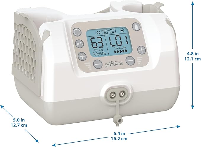 Dr. Brown's Customflow Hospital Strength Double Electric Breast Pump with Adjustable Settings, Includes Breast Milk Collection Bottles, Flanges & Other Pumping Essentials
