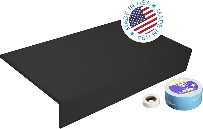 Kidkusion Soft Seat Edge Cushion | Made in USA | 72" | Black | Fireplace Safety Cushion | Hearth Pad