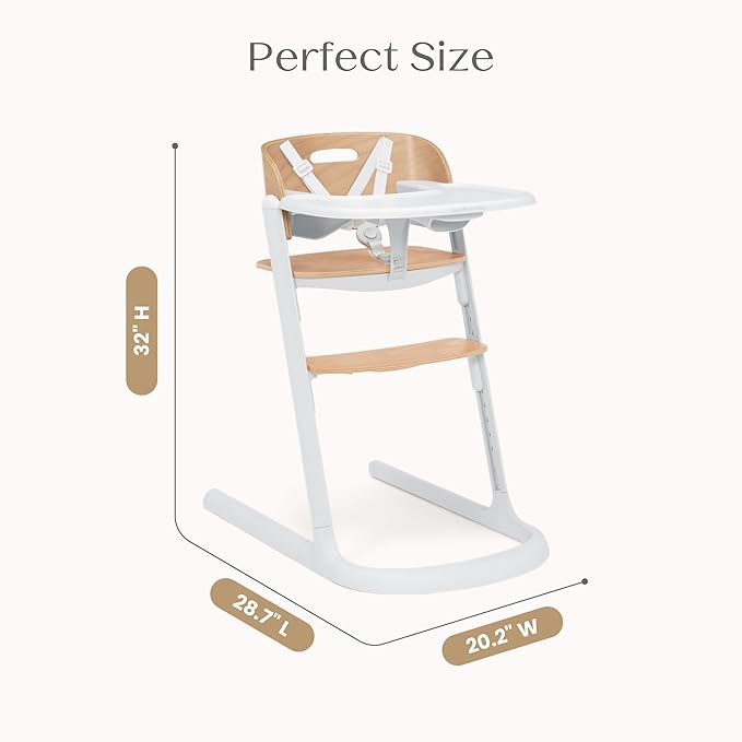 Delta Children Versa Adjustable 3-in-1 High Chair for Babies & Toddlers - 3 Growing Stages from Infant to Adult Seating - Greenguard Gold Certified, White