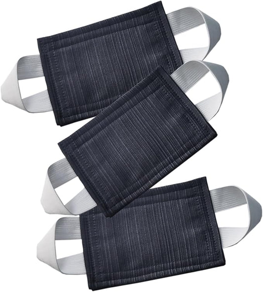 Baby Proof Door Silencer & Cloth Latch Cover, Quiet Close Anti-Slam Pads to Prevent Slamming and Accidental Locking, for Nursery and Toddler Safety (3, Dark Gray, 4.1 * 3.1 inches)