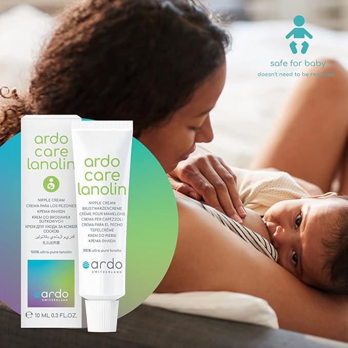 Ardo Care Lanolin Nipple Cream (10ml/0.3 fl.oz) - from Europe, 100% Pure Lanolin for Breastfeeding Moms, Provides Quick Soothing Relief for Sore Nipples, 10ml (0.3 fl.oz)