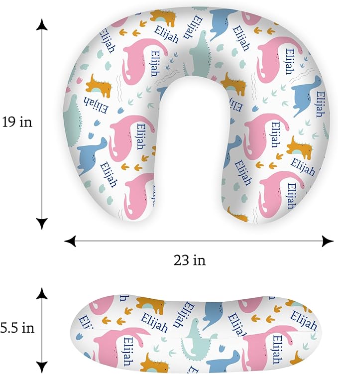 Personalized Baby Nursing Pillow Cover Custom with Name, Butterfly Theme Customized Boy & Girl Gifts
