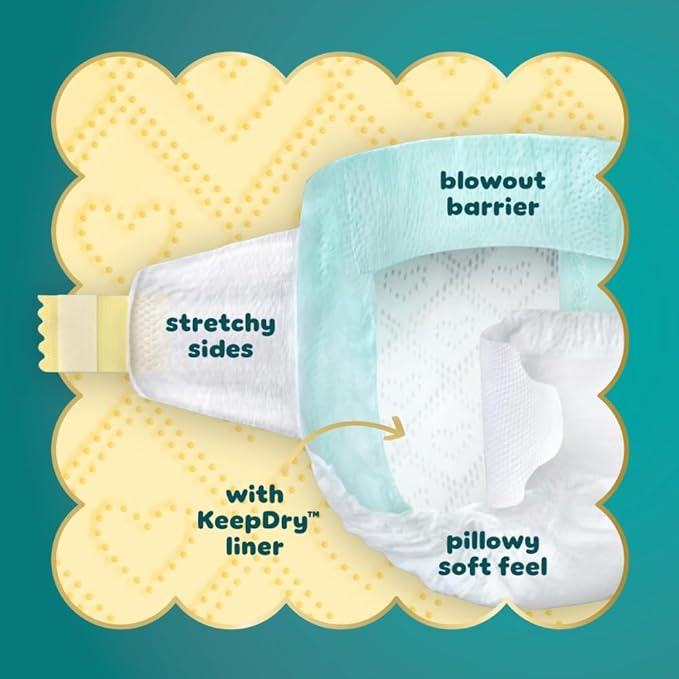 Pampers Baby Diapers and Wipes Starter Kit, Swaddlers Disposable Sizes 1 (198 Count) & 2 (186 Count) with Sensitive Water Based 12X Multi Pack Pop-Top Refill (1008 Count)