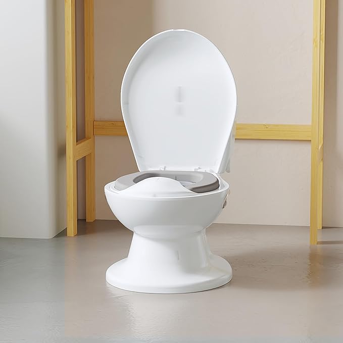 GarveeTech Potty Training Toilet for Toddlers with Life-Like Flush & Sound, Baby Potty Seat, Easy Clean Portable Potty for Boys and Girls
