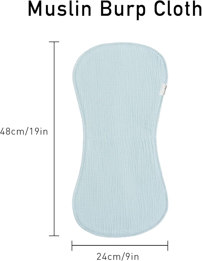 Muslin Burp Cloths for Baby,Organic Burping Cloths for Babies Boys Girls,Spit Up Rags Extra Soft and Absorbent 10 Pack