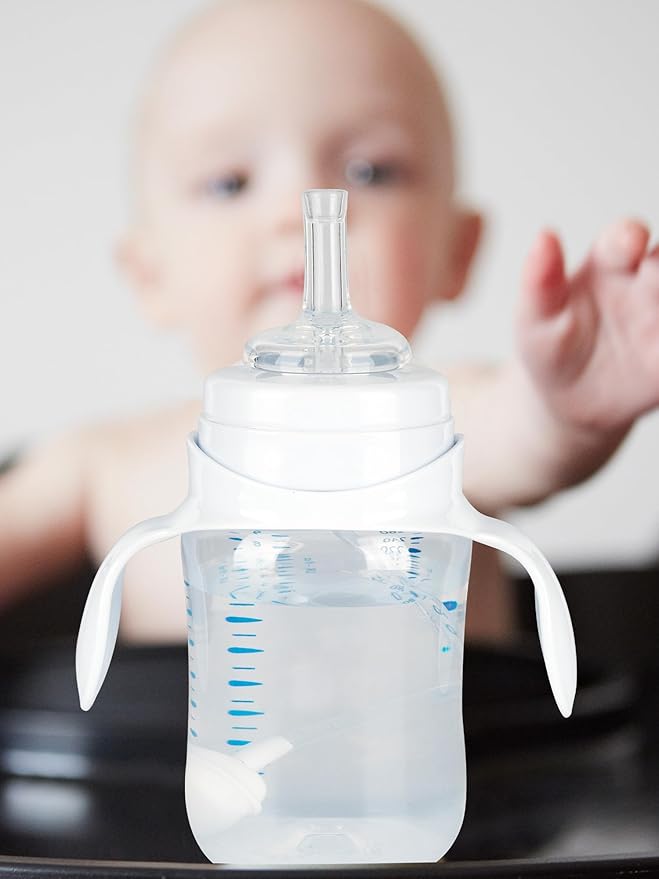 Sippy Straw Cup Soft Conversion Kit for Philips Avent Anti-Colic Baby Bottle, Toddler Transition Kit with Silicone Sippy Spout Nipple, Weighted Straw, Bottle Handle, Cleaning Brush, 3-Pack