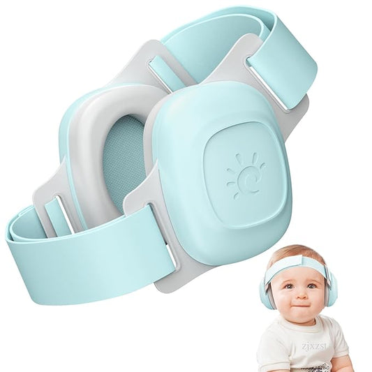 BEBOAN Baby Ear Protection for Infants & Toddlers(0–48 Months), CE & ANSI Certified 25dB Noise Cancelling Headphones for Airplane Travel - Improve Sleep - Party, Soft Adjustable & Comfortable, Blue