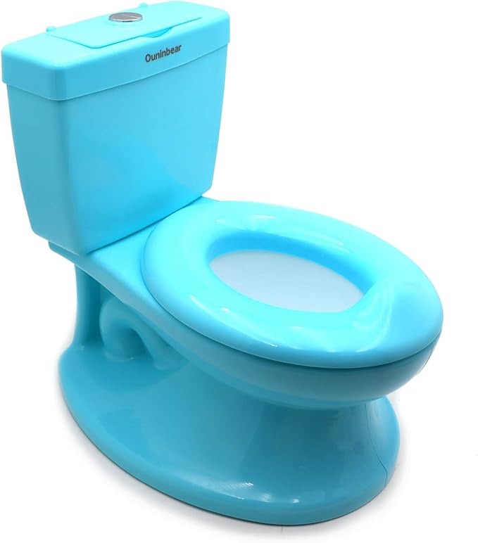 XKMT- Baby Kids Portable Blue Portable Toddler Potty Training Toilet w/Flushing Sound Baby Chair Seat Kid [P/N: ET-BABY004-BLUE]