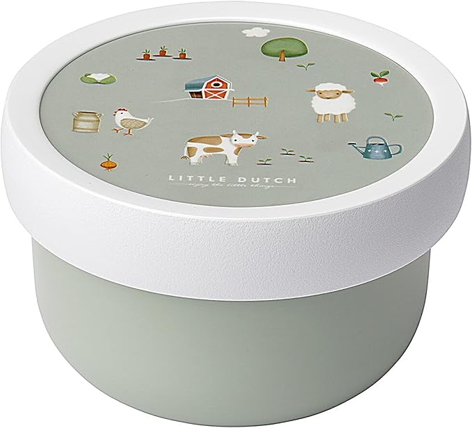 Mepal - Fruitbox Campus - Snack box for kids - Dishwasher and microwave safe - BPA free - 300 ml - Little Farm