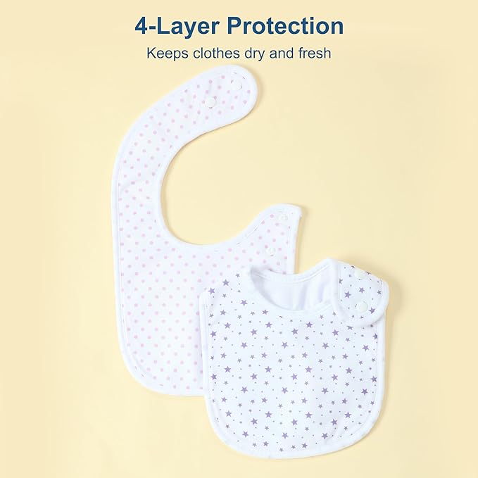 Waterproof Baby Bibs for Boys & Girls Soft and Absorbent Bandana Drool Bibs Set for Infant Newborn 0-12 Months