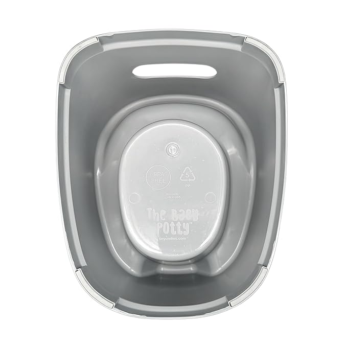 The Baby Potty - Mini Potty | Early Potty Training | Elimination Communication | Portable & Lightweight | Promote Independence | Child Training Toilet (Grey)