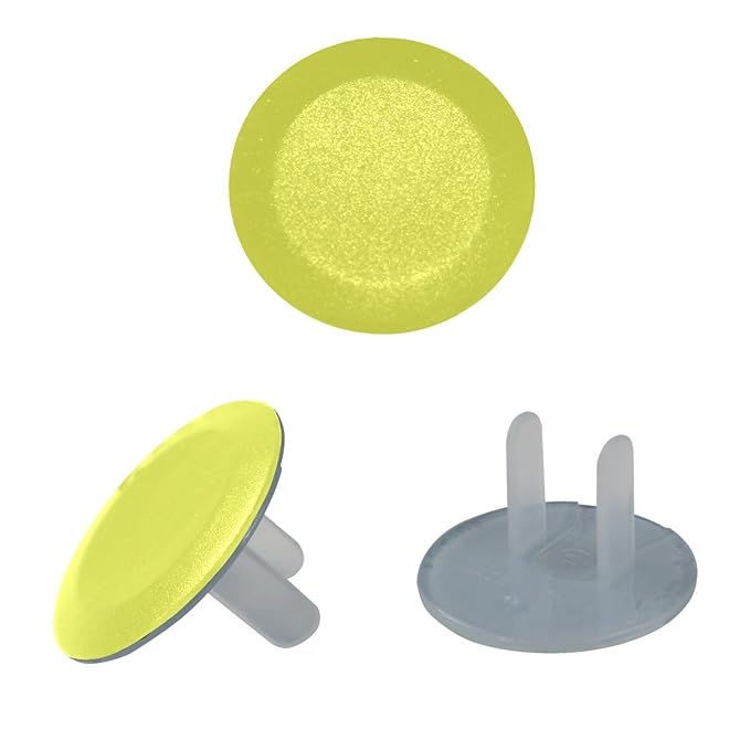 Pure Luminous Yellow Color Outlet Covers Baby Proofing Safe & Secure Electric Plug Protectors | Sturdy Childproof Socket Covers for Home & Office | Easy Installation | Protect Toddlers & Babies