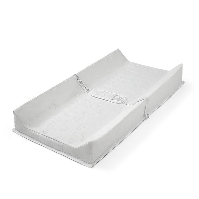 Serta Perfect Sleeper 2-in-1 Deluxe Pillow Top Changing Pad & Portable Changing Mat, White
