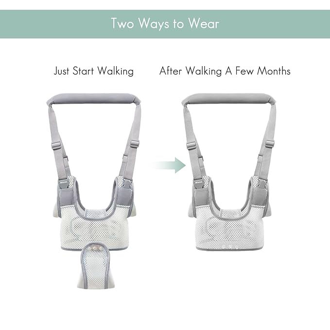 Baby Walking Safety Harness with Helmet Soft Cushion Baby Head Protector, Baby Walker Assistant Adjustable Belt for Walking Learning