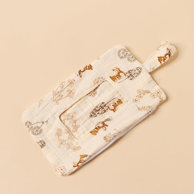 Baby Wipe Holder Portable Wipe Dispenser Strollers Storage Bag Container Double Layer Travel Carry Case for Diapers