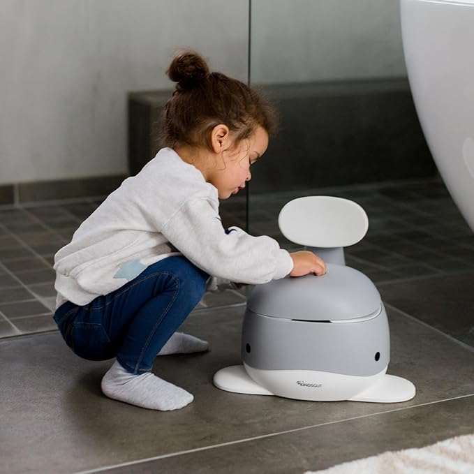 Kindsgut Whale Potty Training Toilet – Ergonomic Toddler Potty for Boys & Girls, Designed in Germany, Non-Slip & Easy Clean, Dark Grey