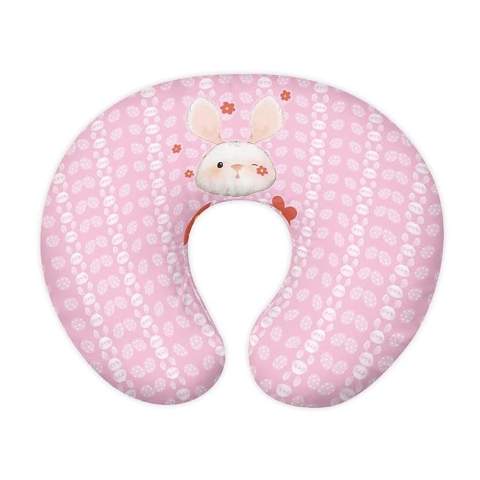 Multi Rabbit and Easter Egg Breastfeeding Pillow Cover Cuddle Pillow Slipcover Detachable Nursing Pillow Protective Cas Baby Feeding Durable and Easy to Clean